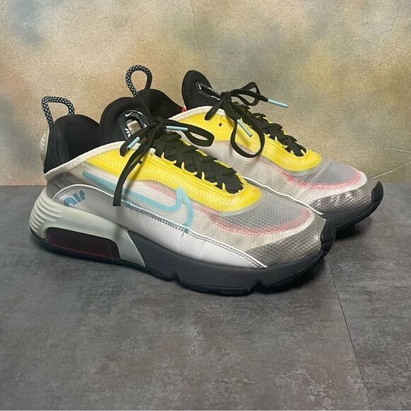 Nike Air Max 2090 CT1091-100 Speed Yellow Aqua Men's Sneakers Size 6.5 - Picture 15 of 16